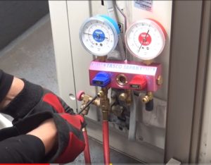 에어컨 펌드다운 방법　(매니폴드게이지가 있을경우) 블러그 2-1편